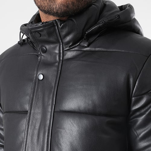 Doudoune Capuche Longue Enduit M2115 Noir