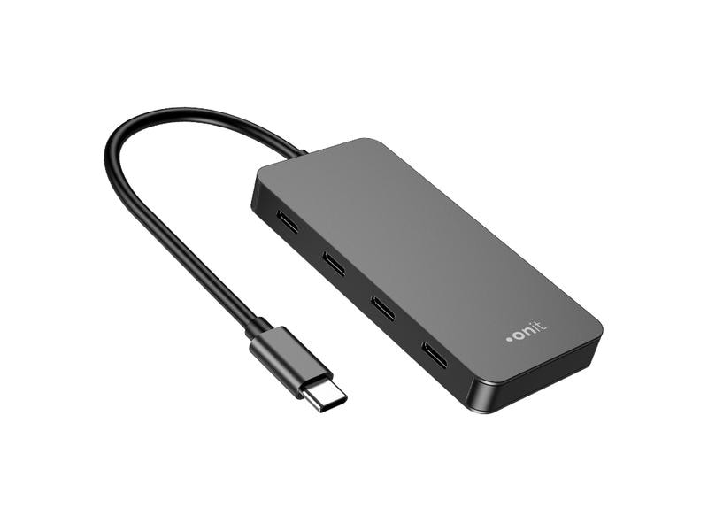 onit USB-C-Hub 4C Leichter und kompakter Hub mit 4 USB-C-Ports
