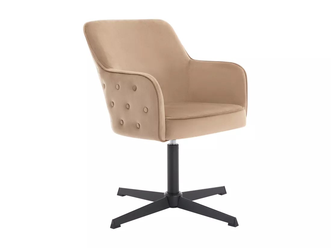 Chaise de bureau - Velours - Beige et noir - CAPULI de Pascal Morabito