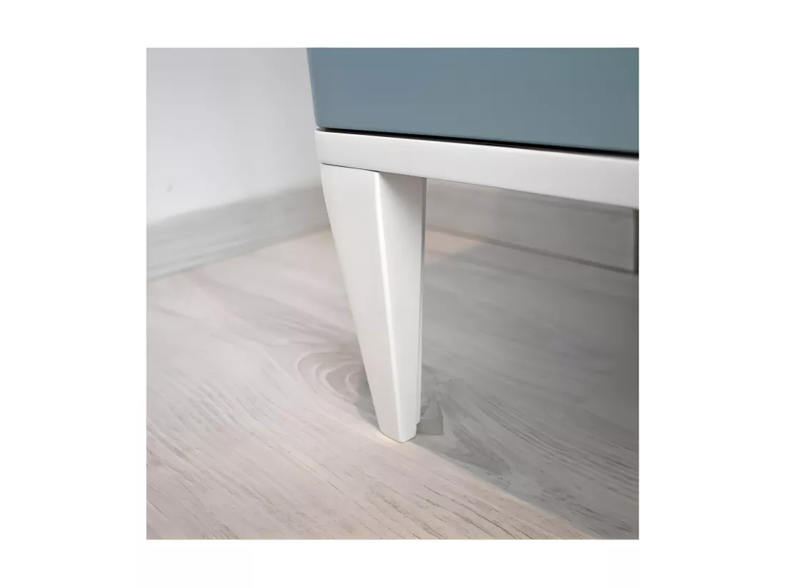 Meuble double vasque 3 tiroirs 120 cm Vert - KIJANI - L 121 x l 46.5 x H 86.5 cm