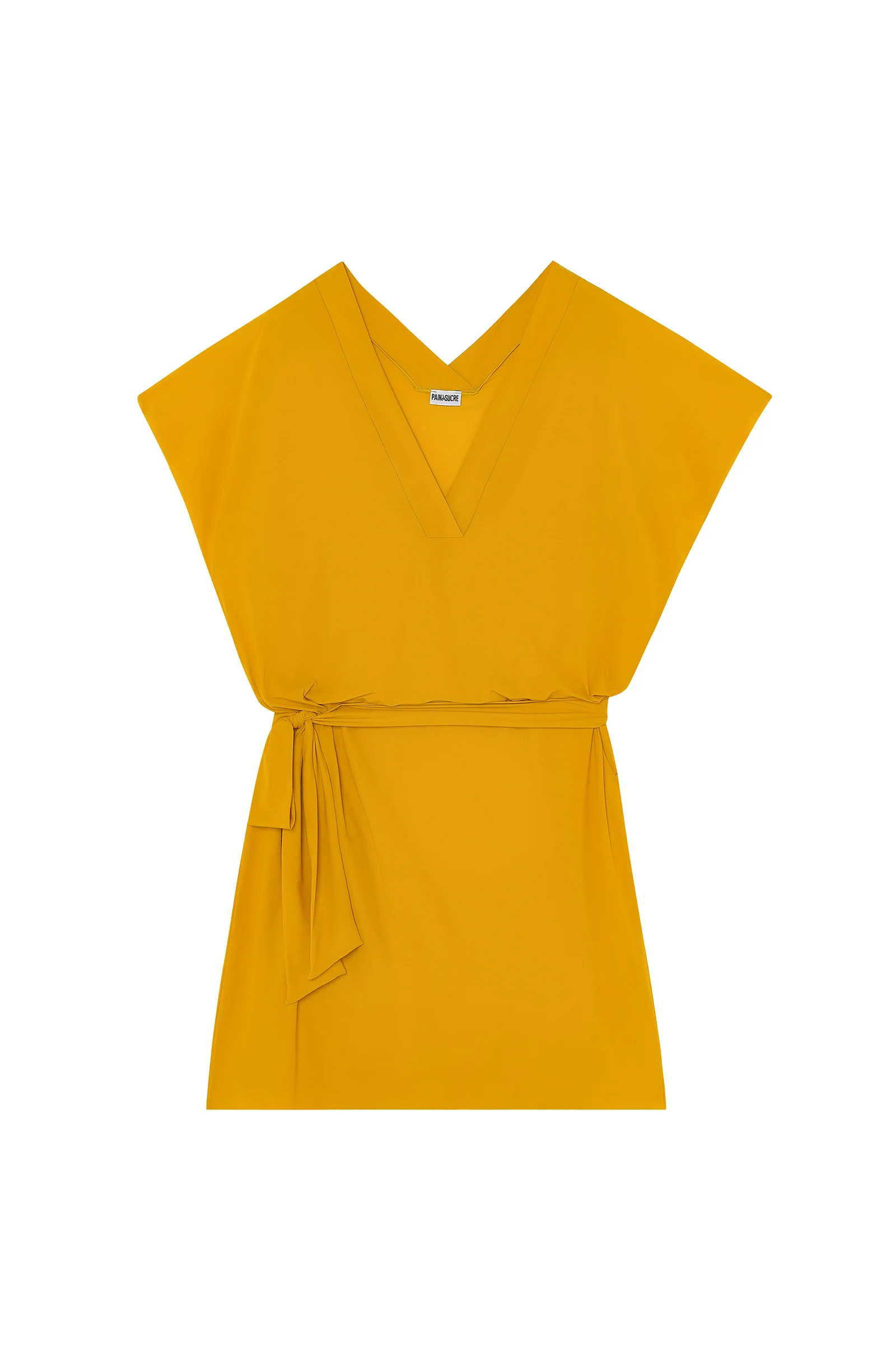 nalia Robe-tunique ample en voile léger ocre Ocre