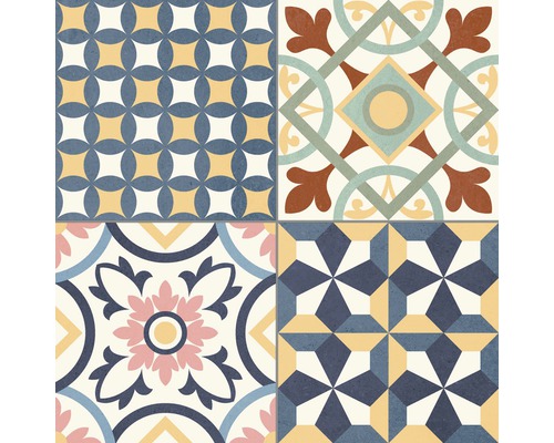 Porseleinen steengoed wand- en vloertegel Heritage mix in 19 verschillende designs 33,15 x 33,15 cm