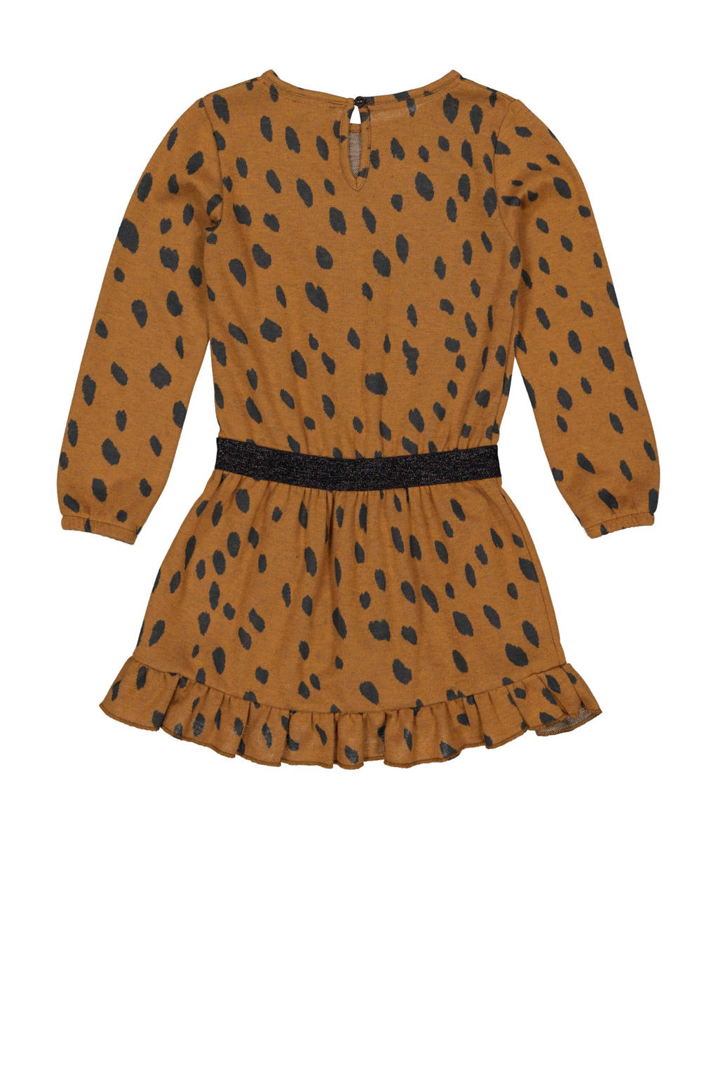 Quapi jurk ADIZE met all over print bruin/zwart