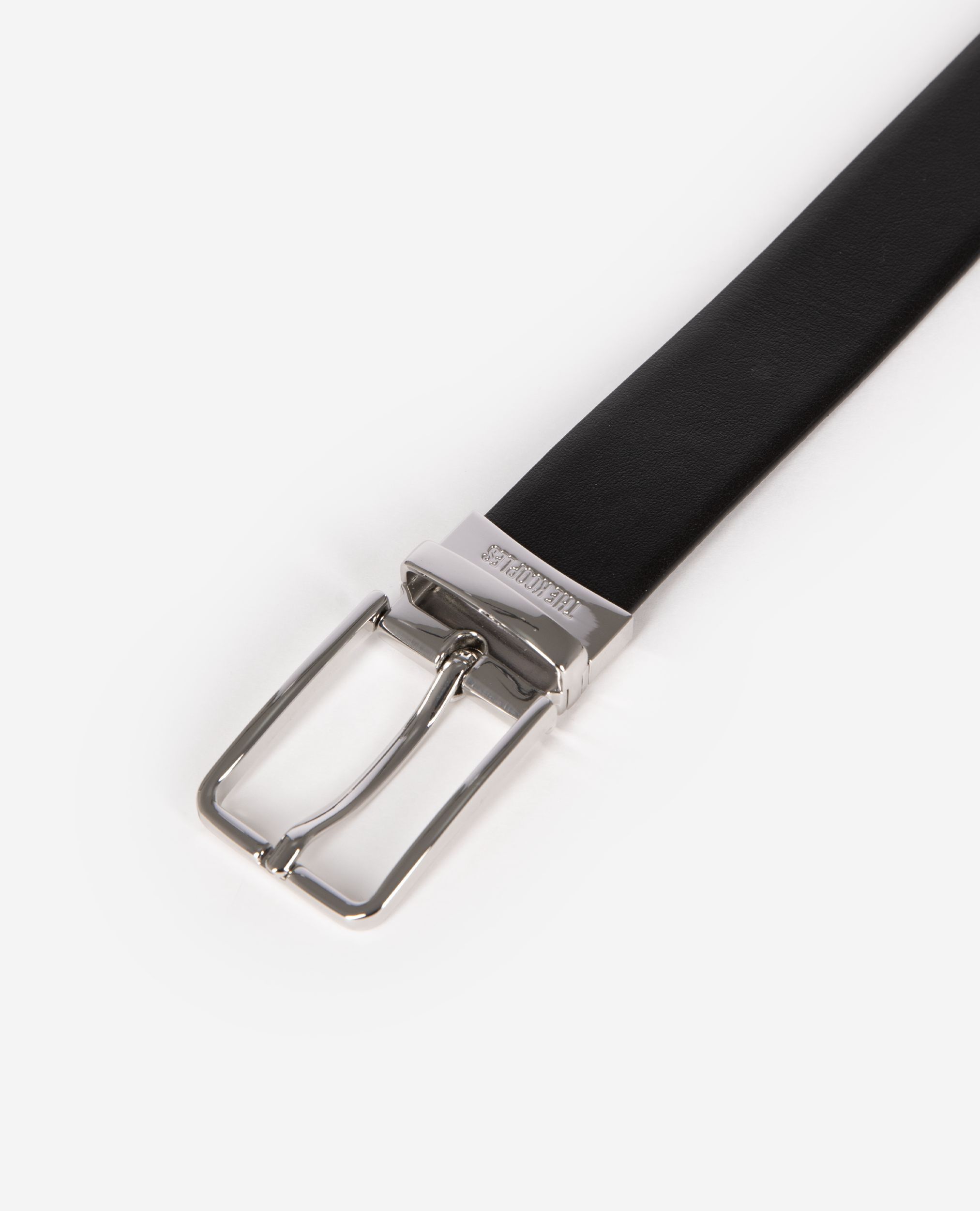 Ceinture réversible en cuir noir