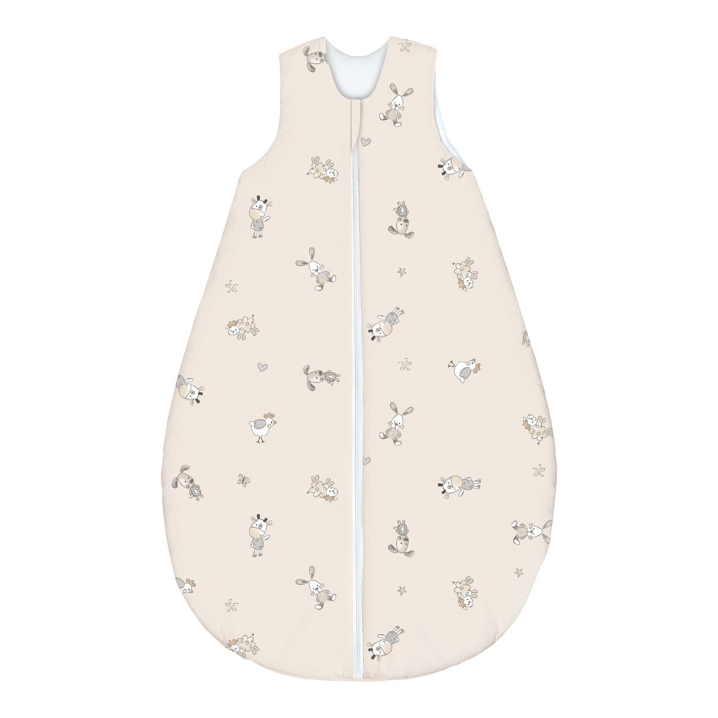 BEBELLA VITAL Ganzjahresschlafsack Tencel™ Lyocell 3.0 TOG taupe / Little Farm