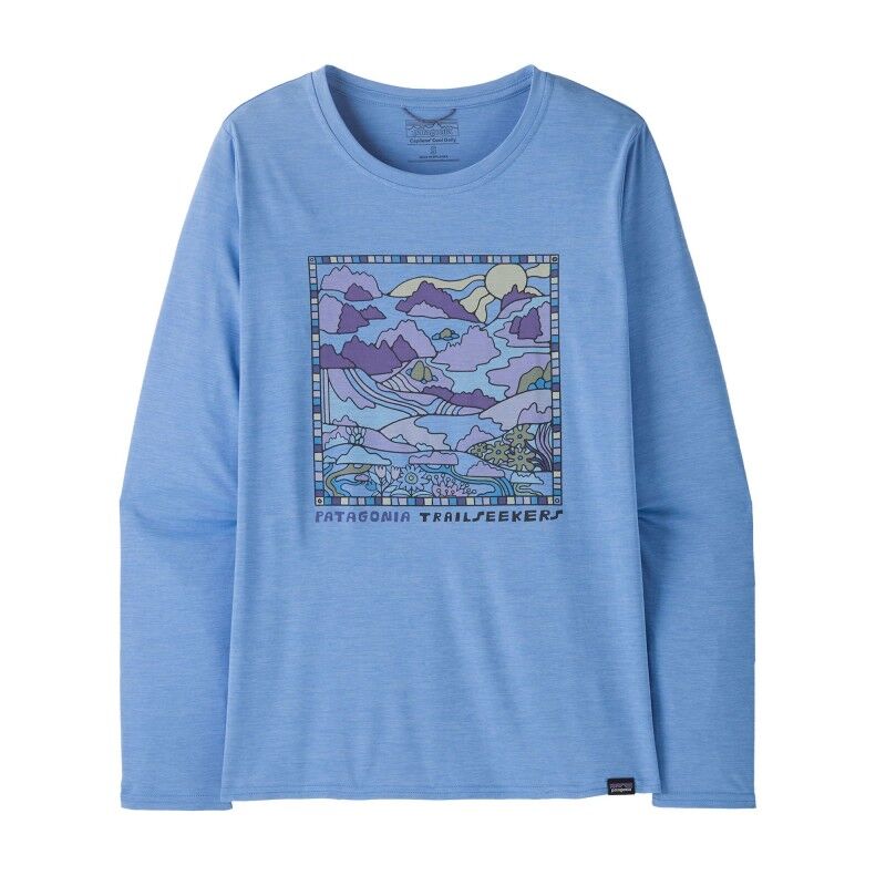 Women's Long-Sleeved Cap Cool Daily Graphic Shirt - Lands - T-shirt femme