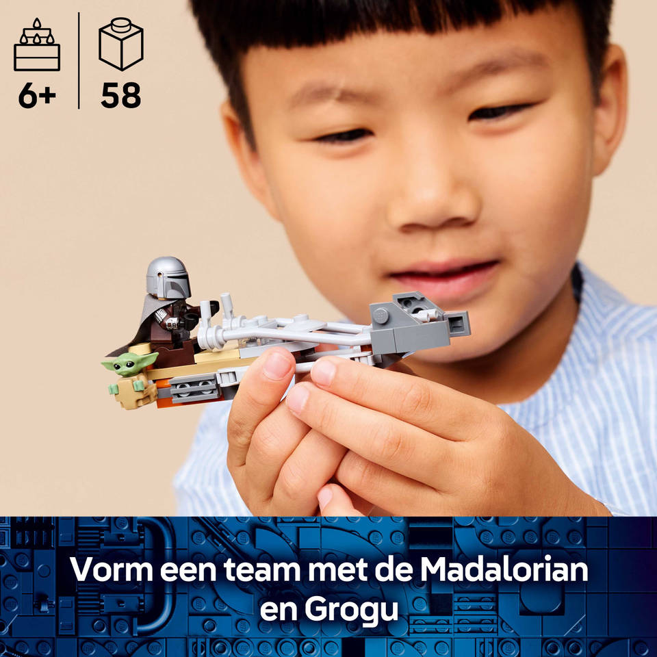 LEGO Star Wars De Mandalorian en Grogu's Speederbike 75436