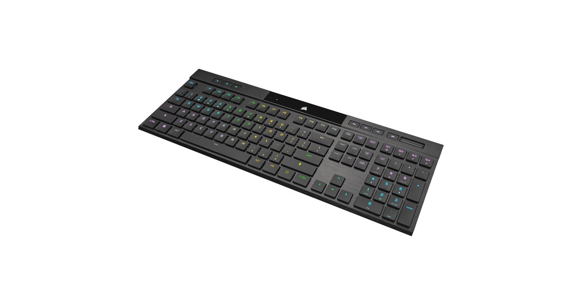 CorsairK100 AIR Wireless RGB, gaming toetsenbord  (Zwart, US lay-out, Cherry MX-Technologie, RGB leds)
