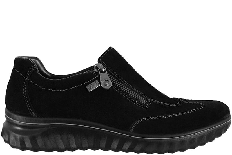 RIEKER SKO I SORT NUBUCK