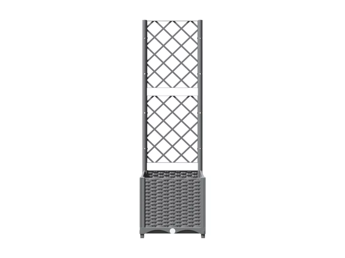 Jardinière bac lit surélevé grise 40 x 40 x 136 cm 02_0038356