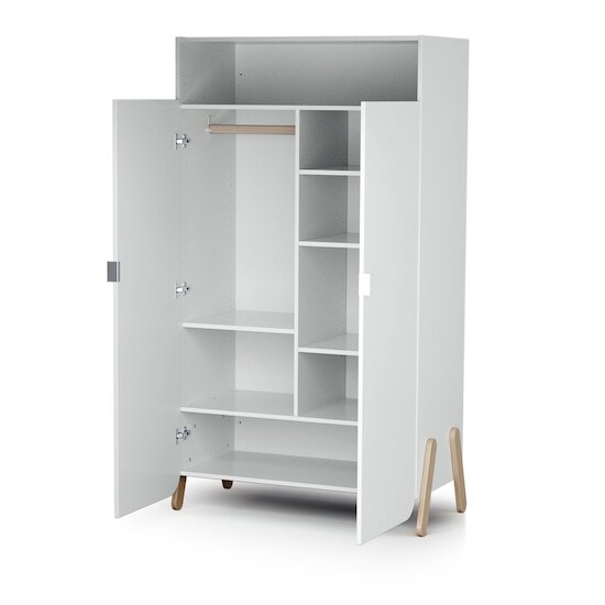 Pirate Armoire 2 portes   Blanc et Hêtre        de               AT4