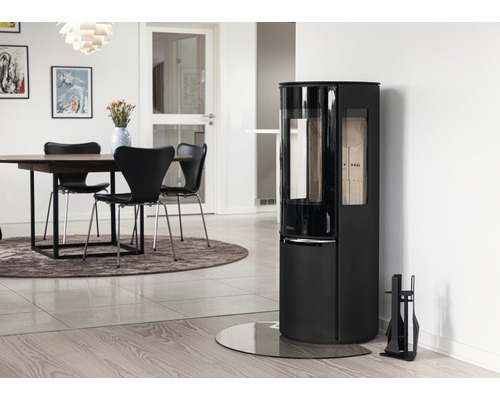 Aduro 22.5 Lux houtkachel, zwarte stalen behuizing, 5,5 kW