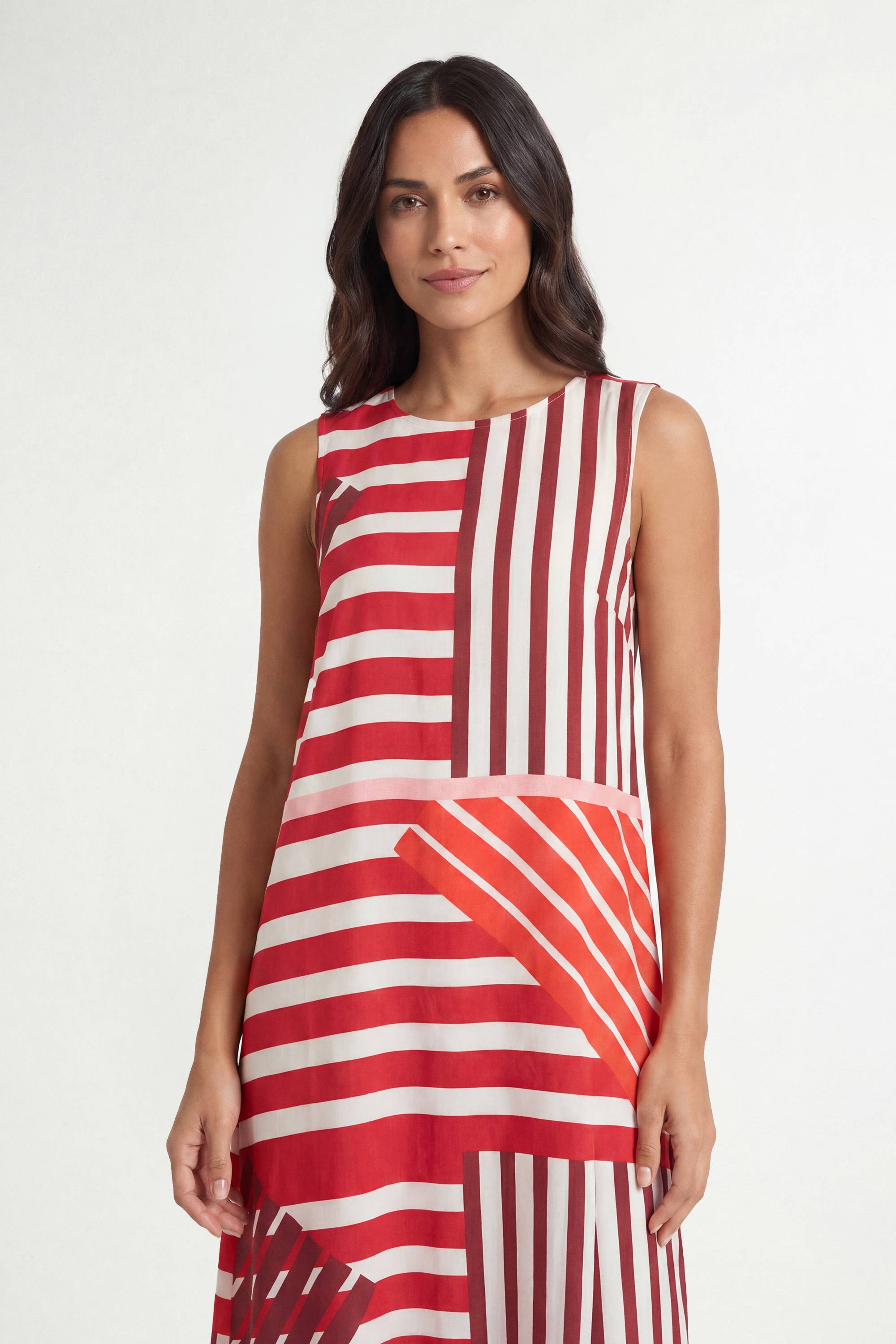 Wallis Robe Longue À Rayures Avec Dos Noué