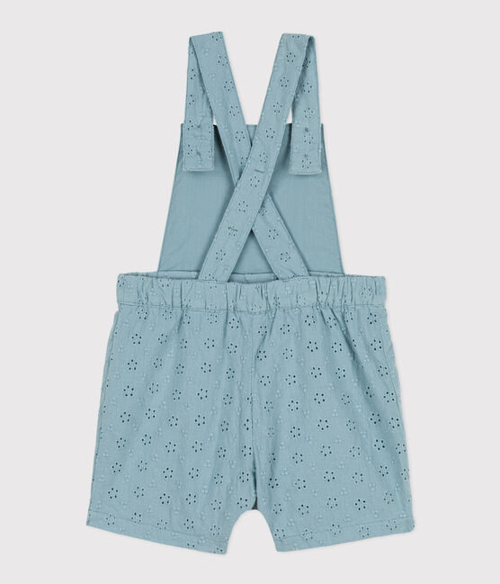 Salopette courte bébé en broderie anglaise