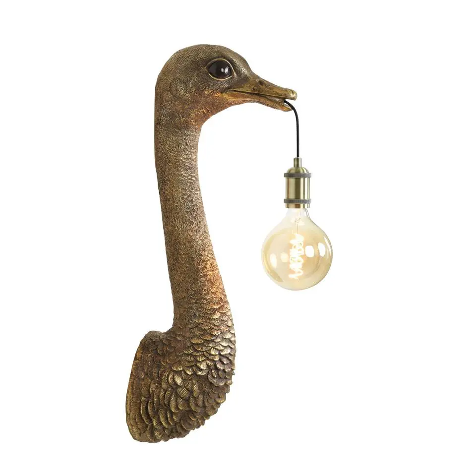 Wandlamp Ostrich - Brons - 25x19x72cm
