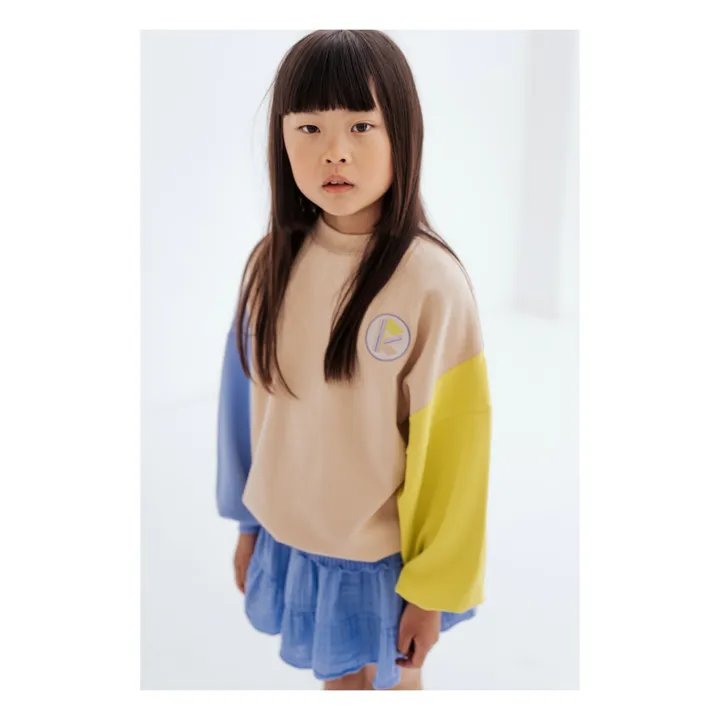 Repose AMS Sweat Coton Bio Colorblock | Beige