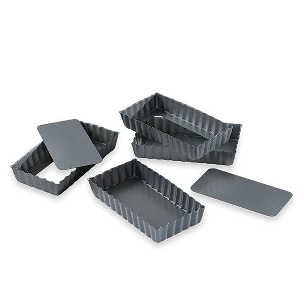 Set de 4 moules à tartelettes avec fonds amovibles Mathon