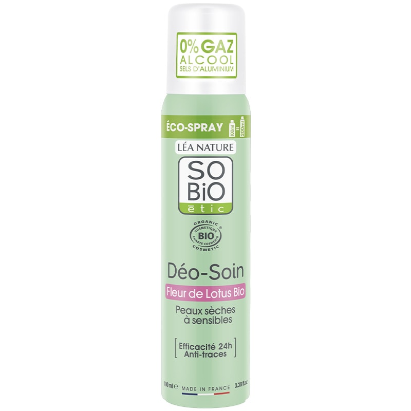 Déodorant eco-spray bio - Fleur de Lotus - Peaux sèches à sensibles - 2 x 100 ml