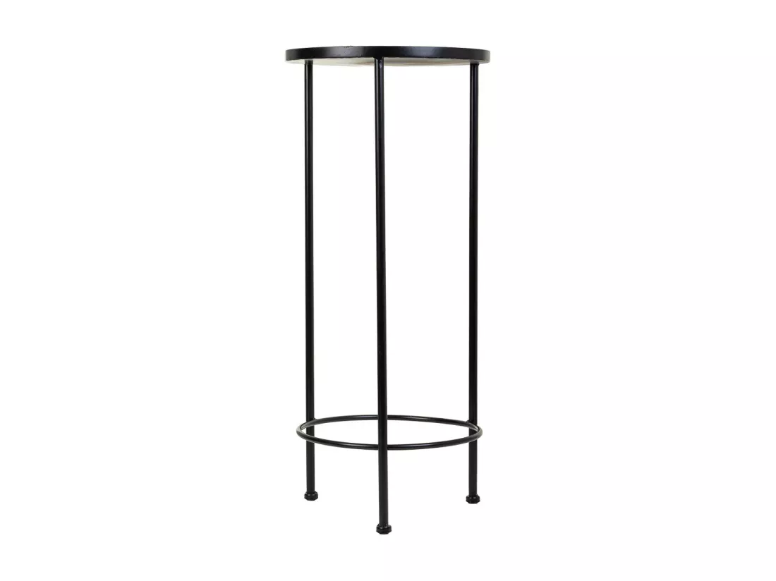 Ensemble de 3 supports en mosaïque et métal noirs
