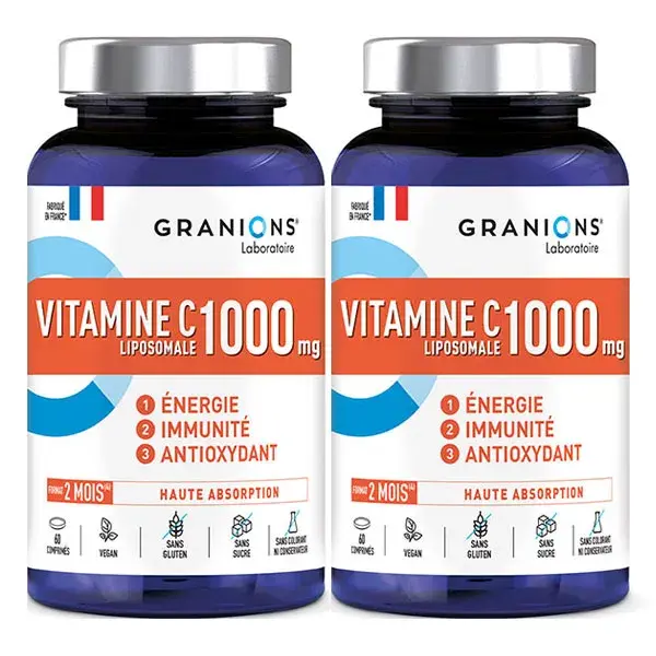 Granions Vitamine C Liposomale 1000mg 60 comprimés Lot de 2