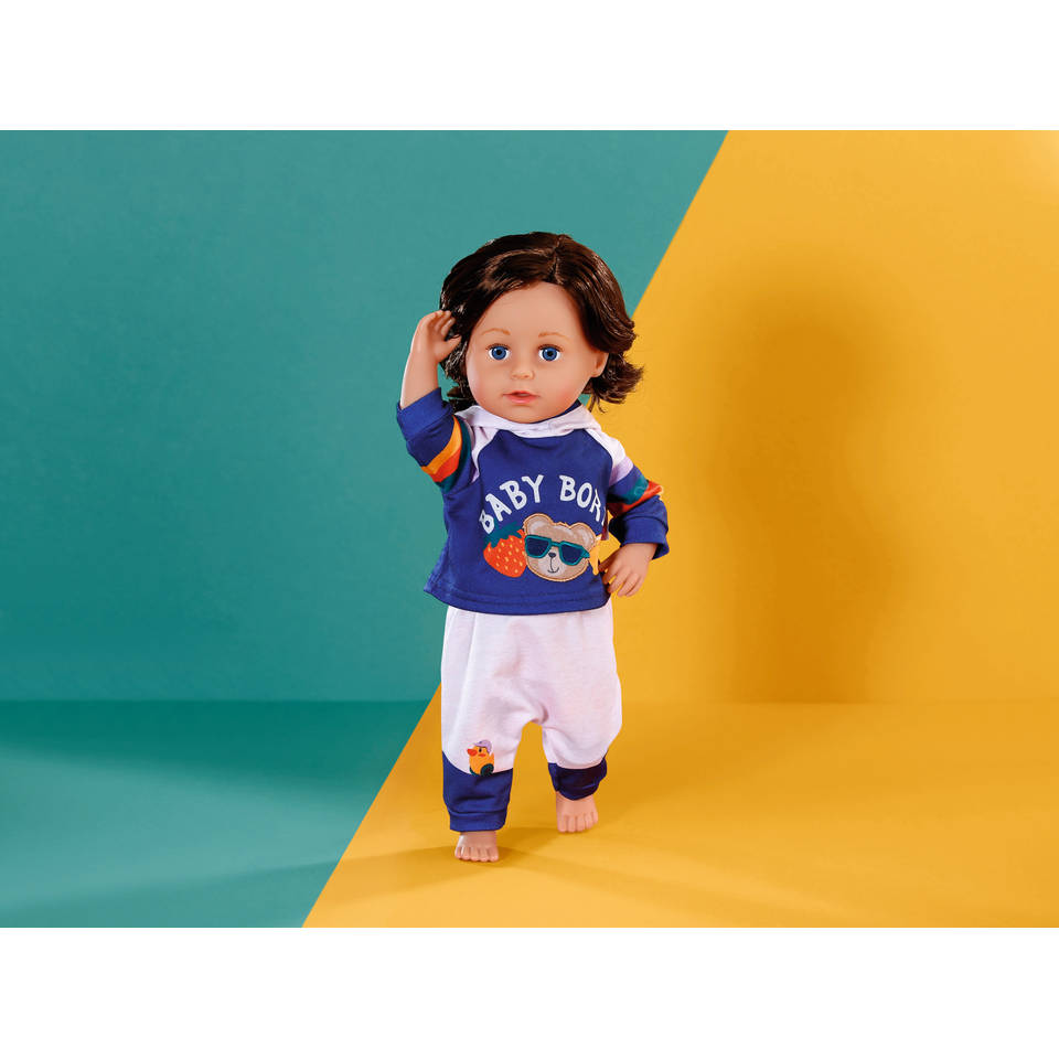 BABY born joggingpak - 43 cm - blauw