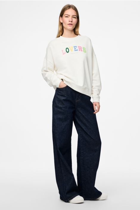 Pieces witte dames sweater