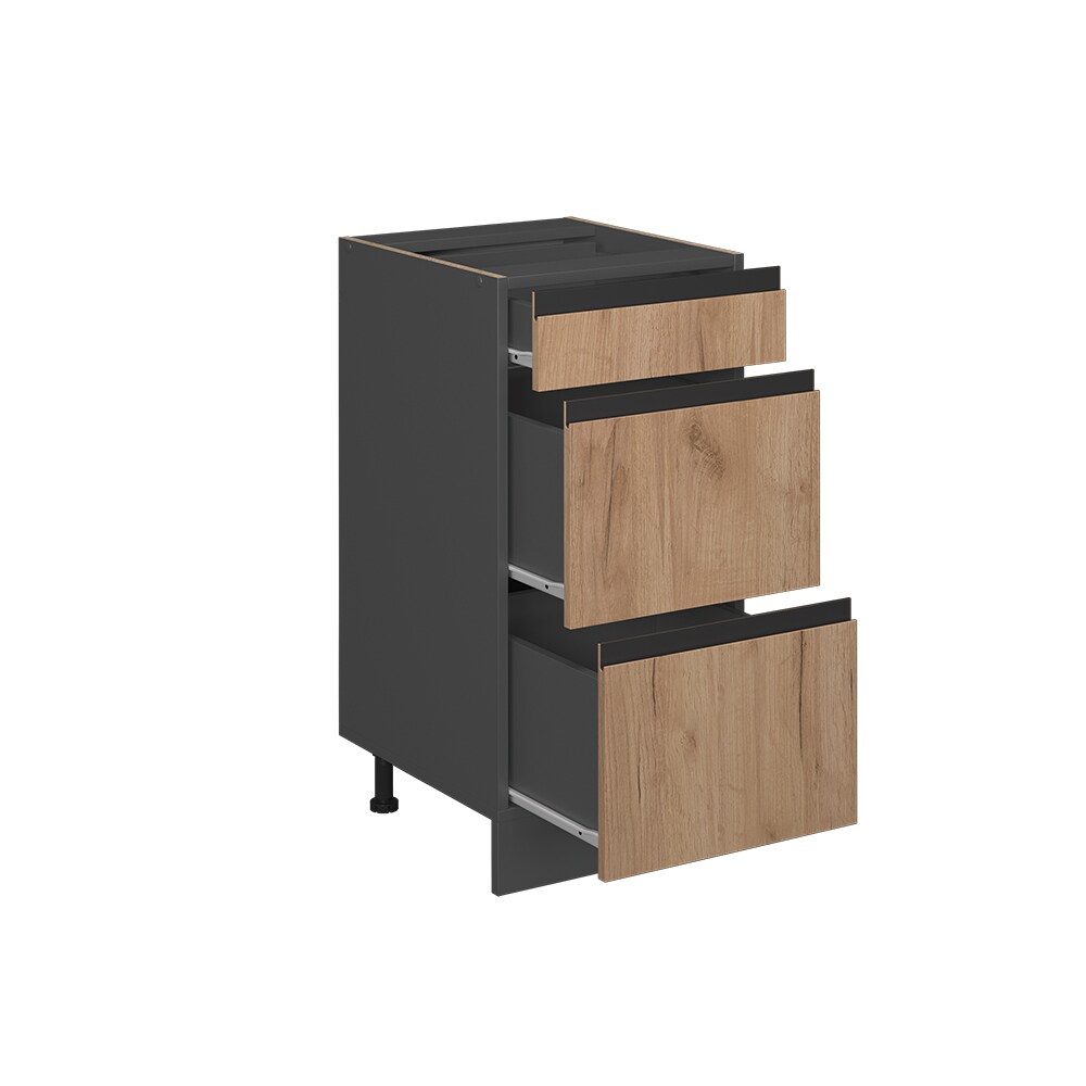 Vicco Schubladenunterschrank Küchenschrank Küchenmöbel R-Line J-Shape Anthrazit Eiche 40 cm modern