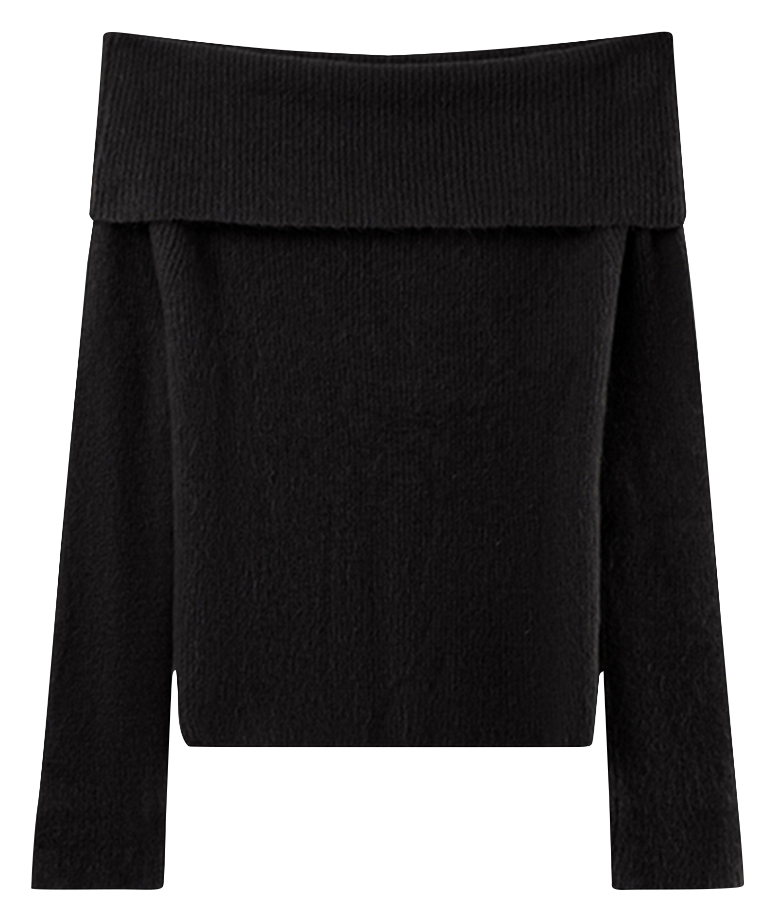 ORANGER - Pull épaules dégagées en laine mélangée | Noir