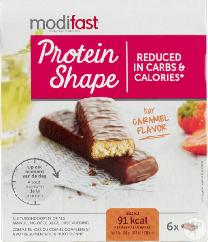Modifast Barres Chocolat Au Lait & Caramel 6x31g