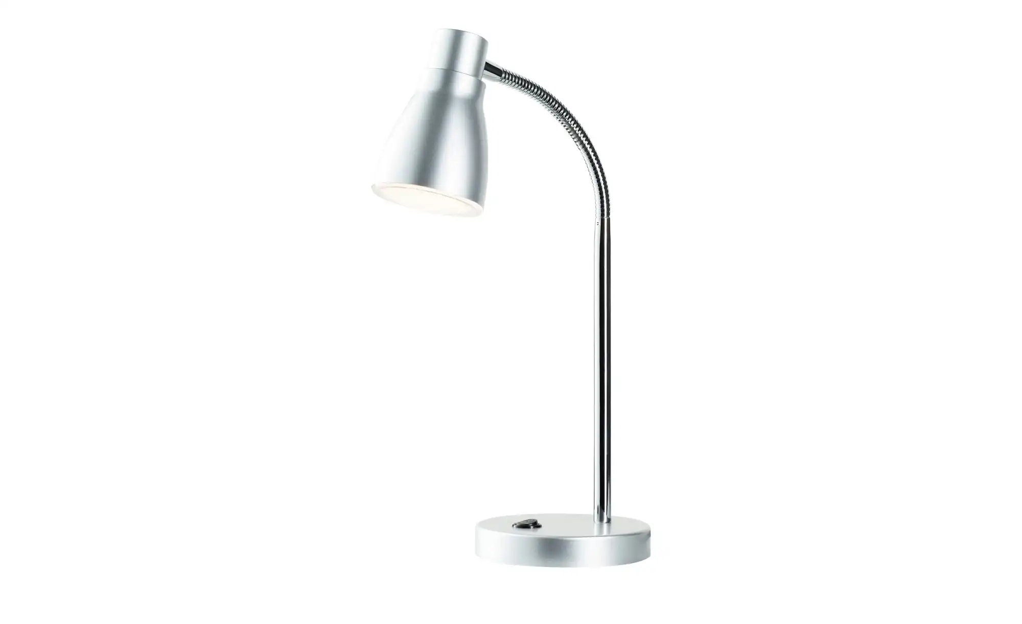 KHG LED-Tischleuchte silber mit flexiblem Arm