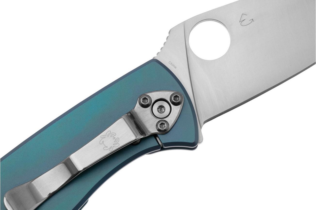 Spyderco Tenacious C122TIBLP Blue Titanium zakmes