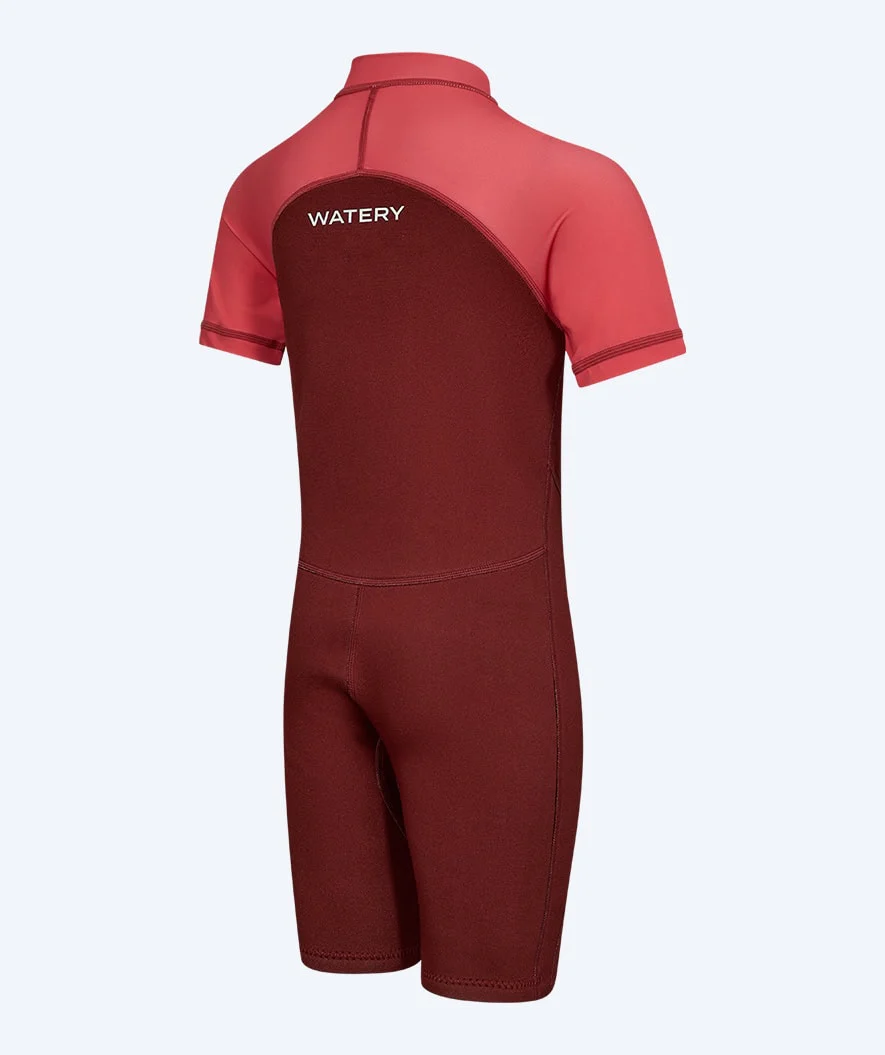 Watery UV våddragt til børn - Calypso Shorty - Rød/pink