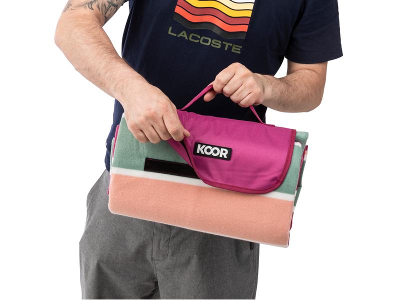 KOOR Picknickdecke Lido-Magenta 135 x 160 cm Modische Picknick-Decke in sommerlichen Trendfarben