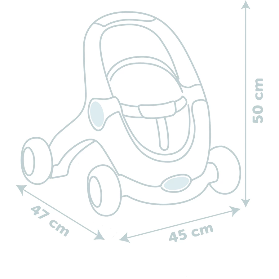 Little Smoby 3-in-1 Lauflern-Puppenwagen mit Schmusepuppe