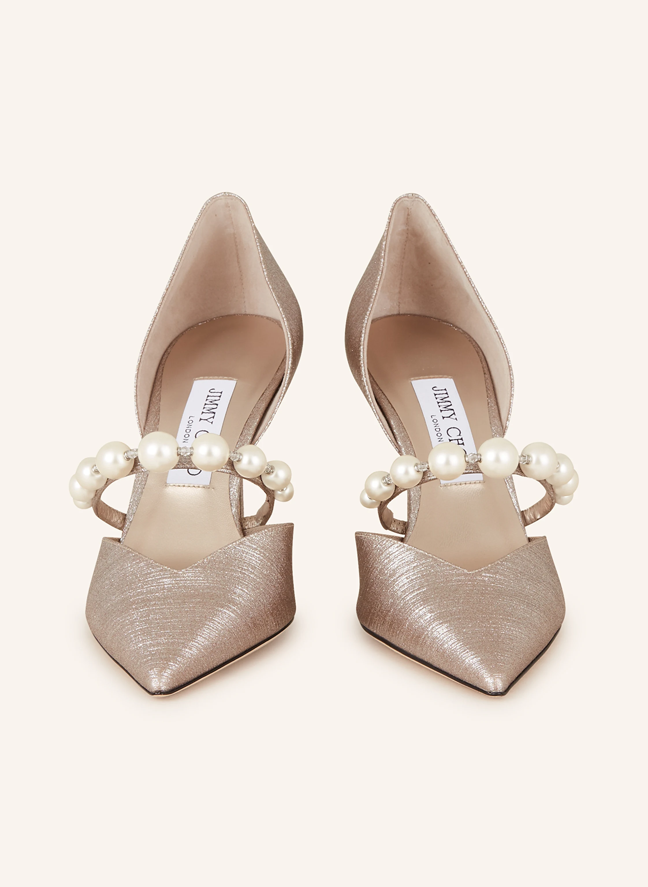 JIMMY CHOO Mary-Jane-Pumps AURELIE 85 mit Schmuckperlen