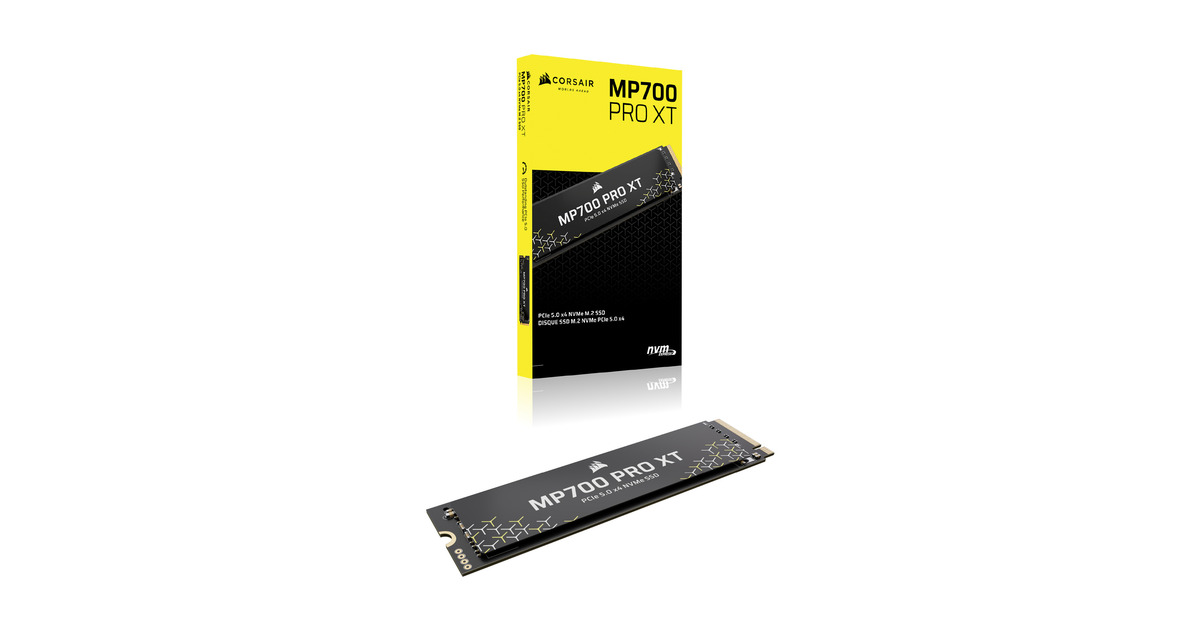 CorsairMP700 PRO XT 1 TB SSD  (Zwart, PCIe Gen5 x4 NVMe 2.0, M.2 2280, 3D TLC NAND)