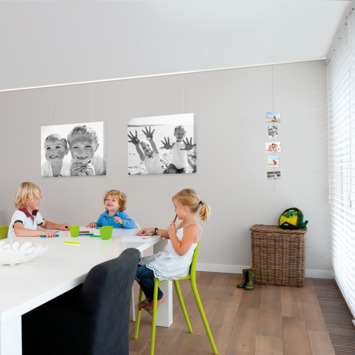 Artiteq Click Rail schilderij ophangsysteem compleet 2 meter wit crème RAL 9010