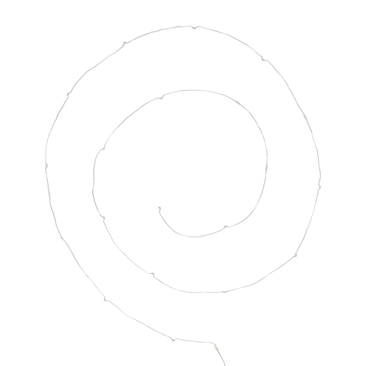 GUIRLANDE 20 MICRO LED ARGENT BLANC CHAUD L.190CM