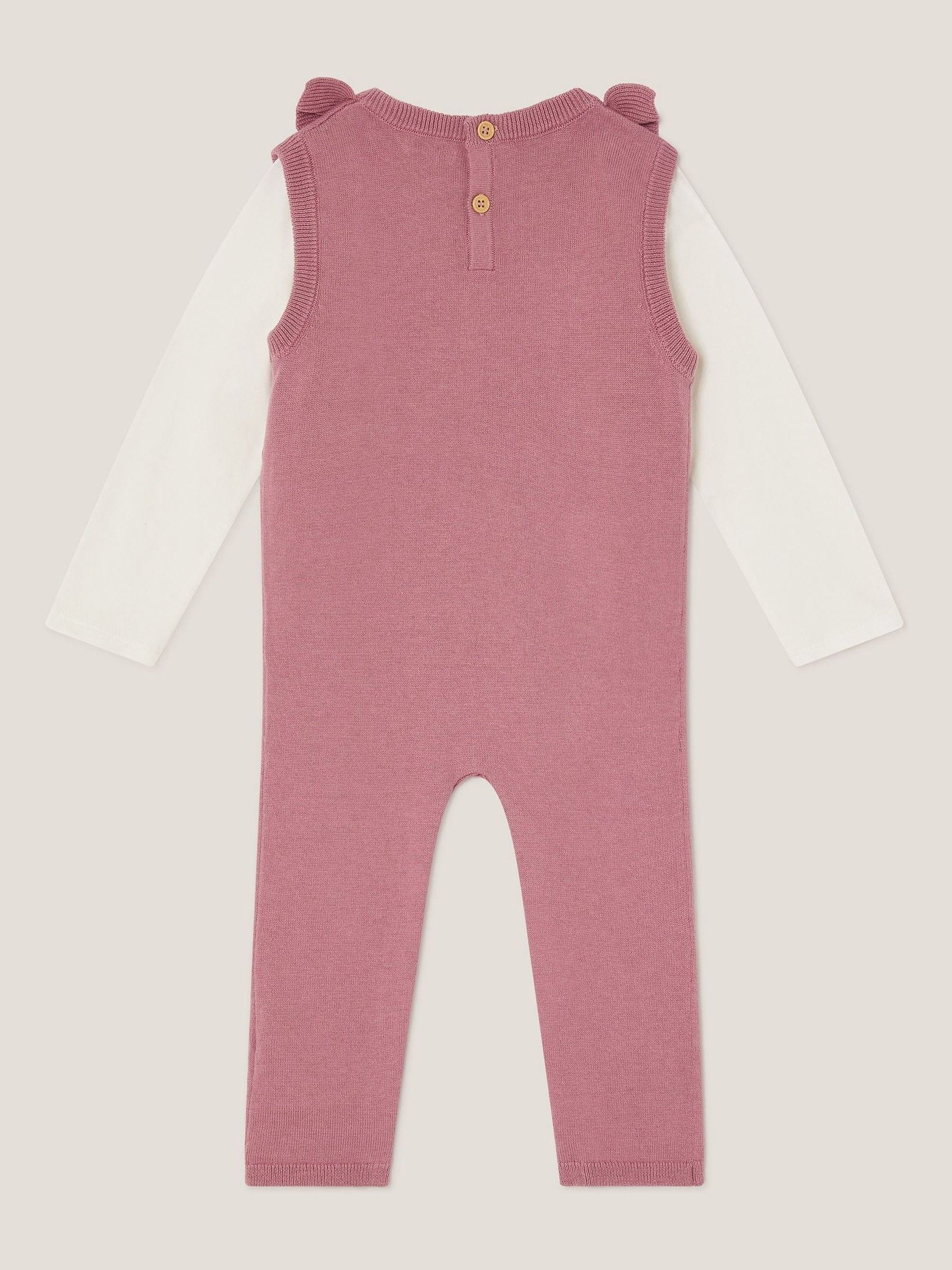 Monsoon Baby Top and Knit Dungarees Set