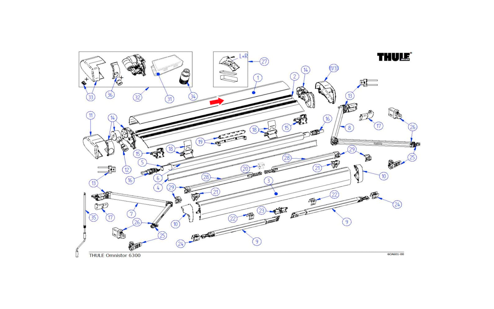 Thule Deckelgehäuse passend zu Omnistor 6300