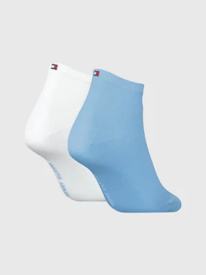 Pacote com 2 pares de meias curtas com estampa de bandeira.