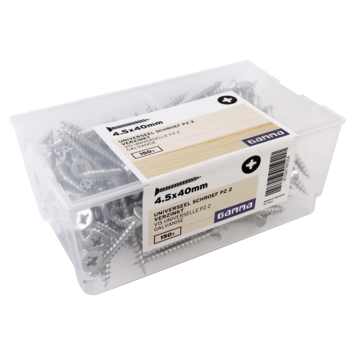 GAMMA schroef universeel platkop verzinkt 4.5x40 mm 150 stuks