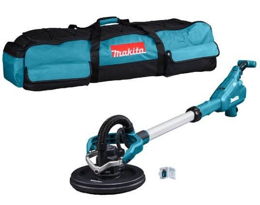 Makita DSL801ZU 18V Li-ion accu langnek schuurmachine body met tas en AWS zender - 225mm