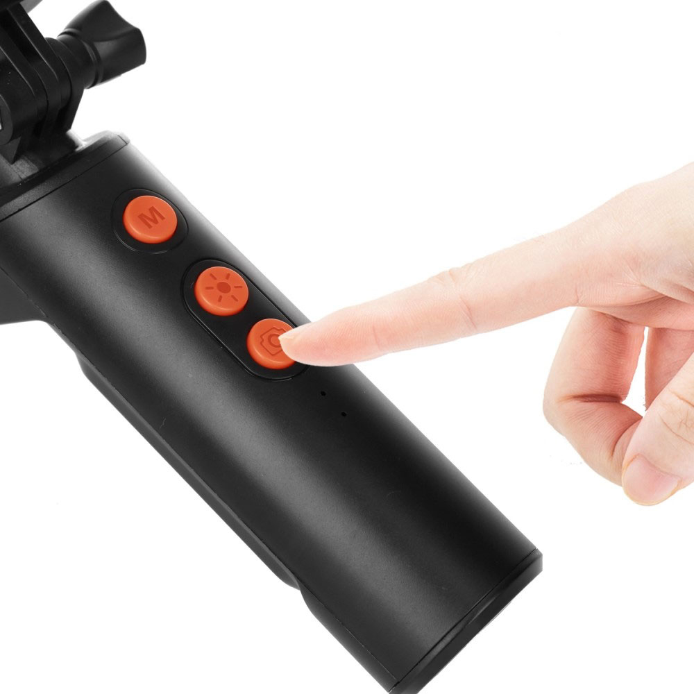 (10m) Wasserfeste Wifi Endoskopkamera 9-LED Inspektionskamera FullHD 1080p IP68 (iOS/Android) mit Handy Halterung - Schwarz / Orange