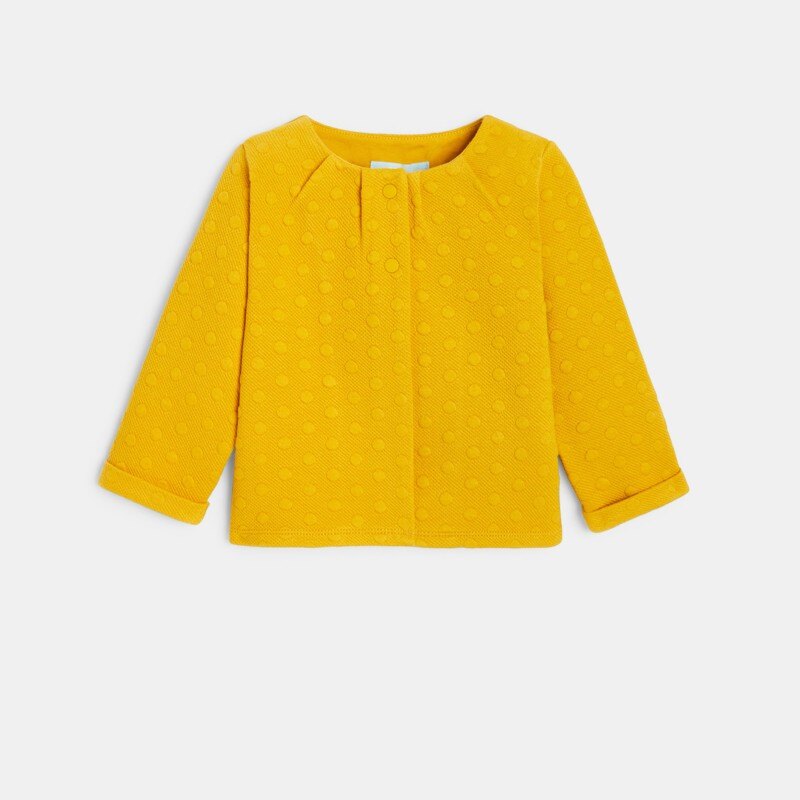 Gilet molleton jaune bébé fille Jaune