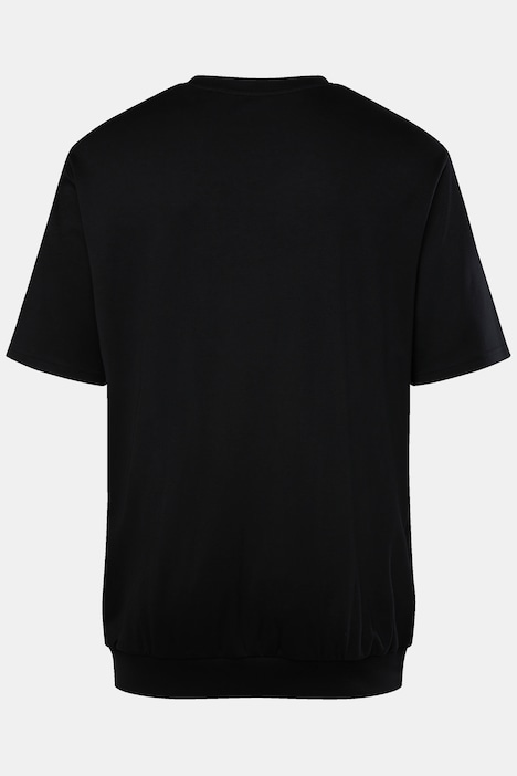 T-Shirt, Bauchfit, Halbarm, kleiner Print, XXL bis 8XL