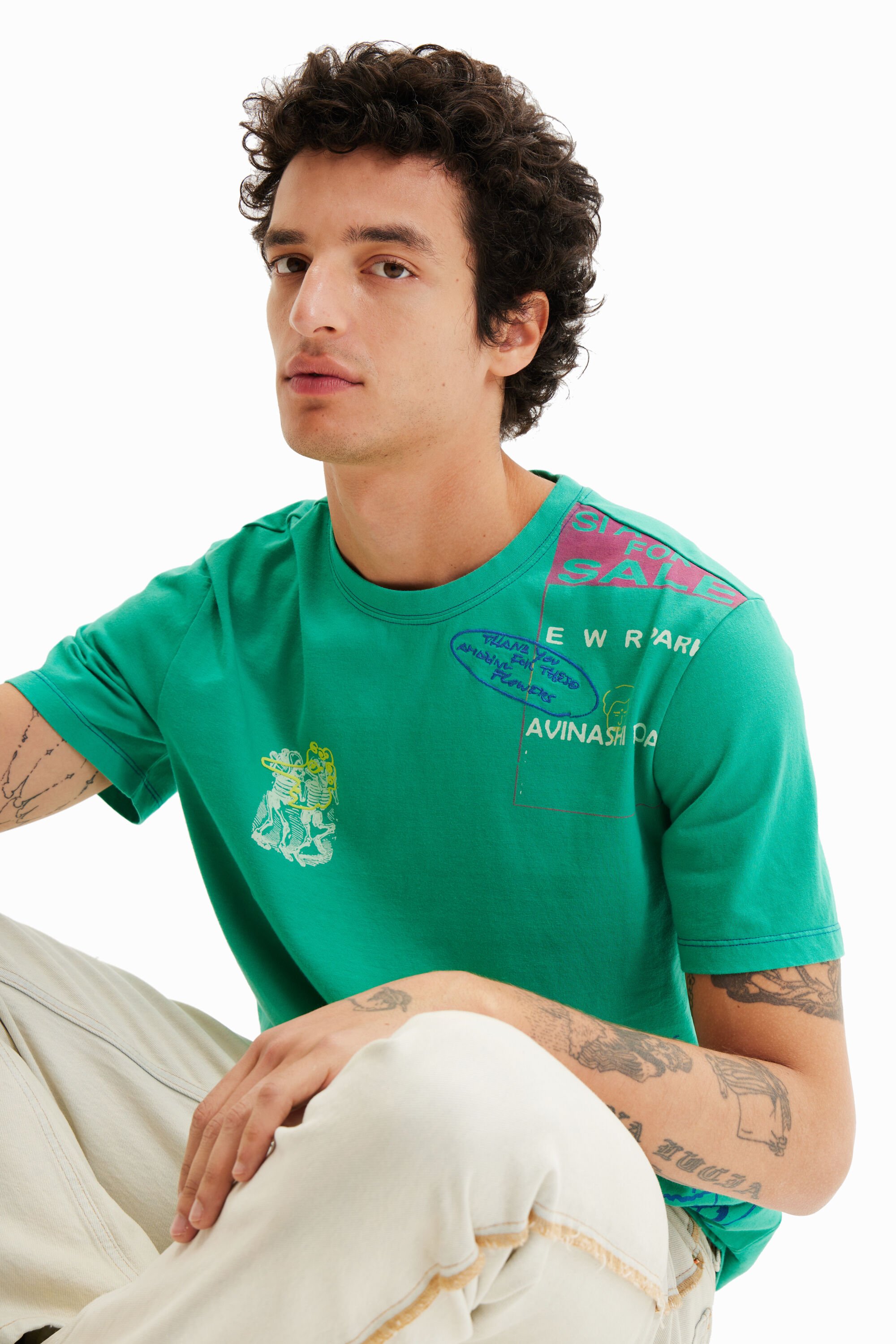 T-shirt arty broderies