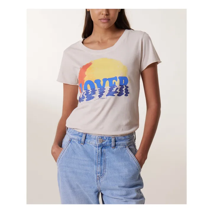 Leon & Harper T-Shirt Toro Wave Coton Bio | Gris clair