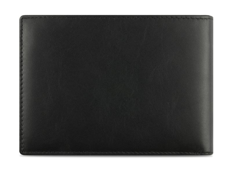 Bugatti Portemonnaie Super Slim Schwarz Einzigartige, vollständig handgefertigte Brieftasche