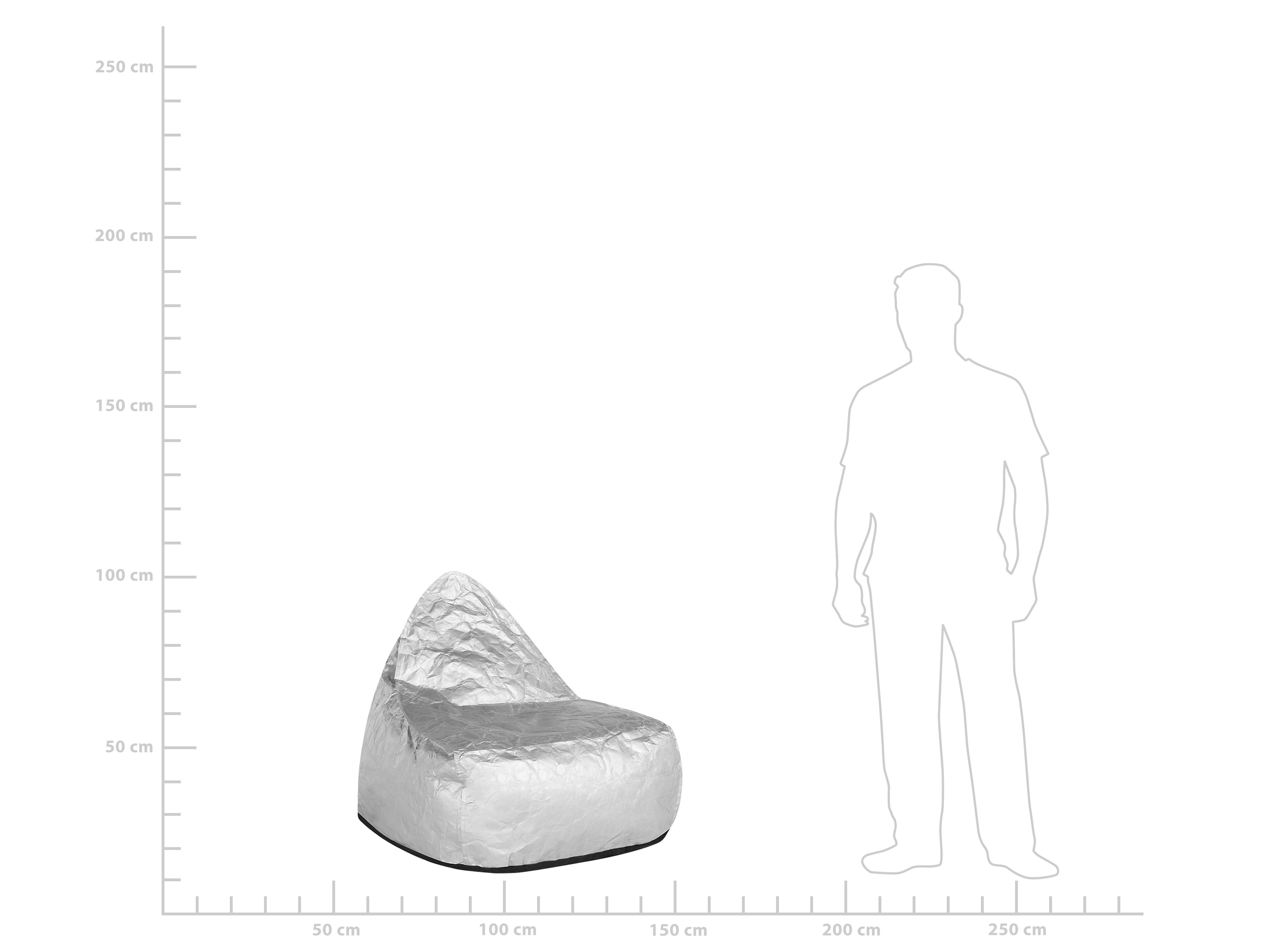 Zitzak 200 L DROP 63 cm 75 cm Zilver